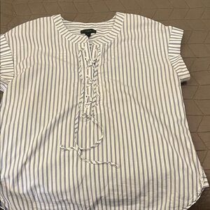 J.Crew Navy and White Striped Shirt